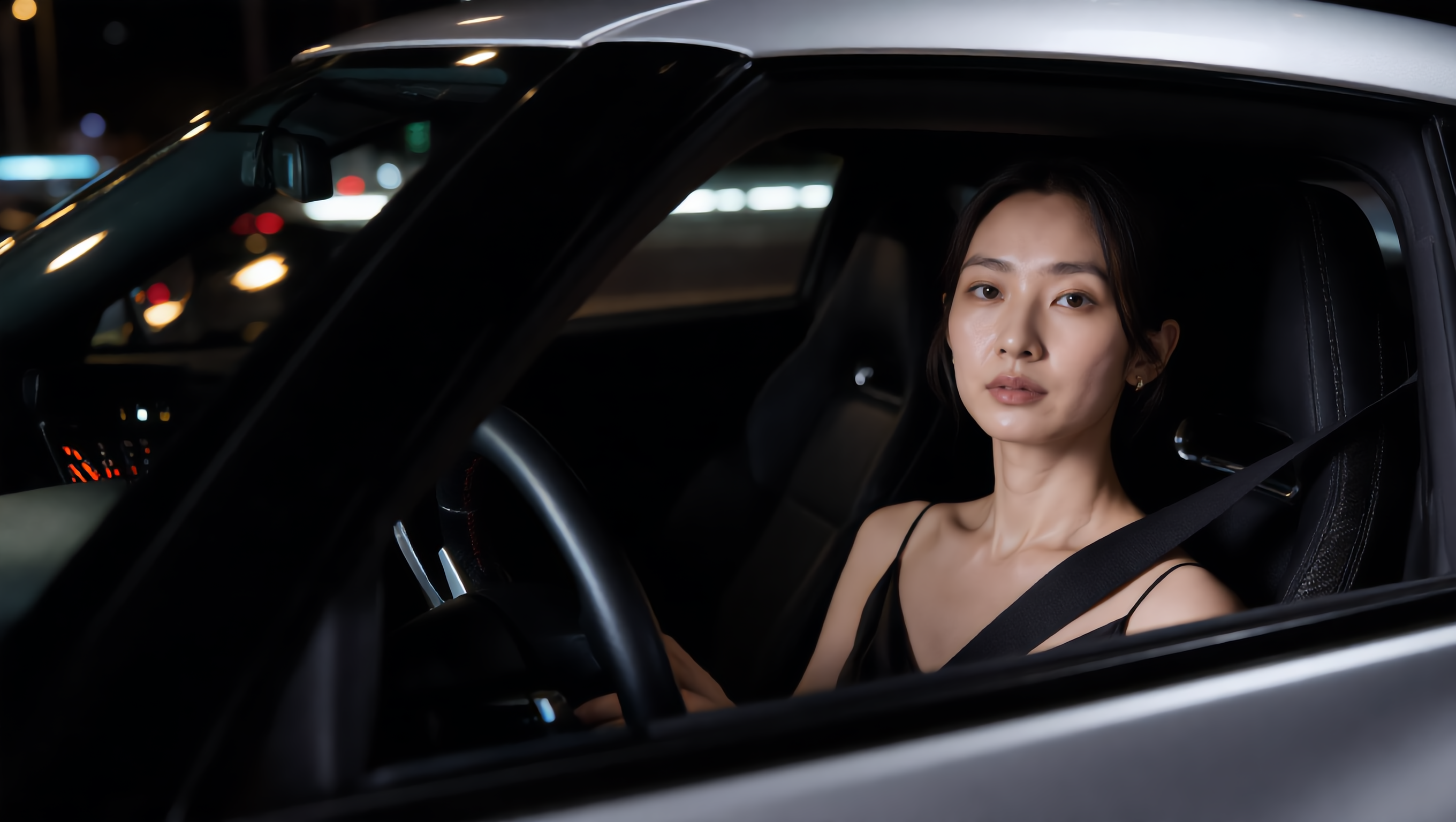 GTR 汽車廣告情境示範的駕駛與車輛畫面，以原始比例展示